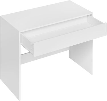 Комп'ютерний стіл з ящиками для дітей та спальні, мінімалістичний дизайн, 100x50x75 см, білий