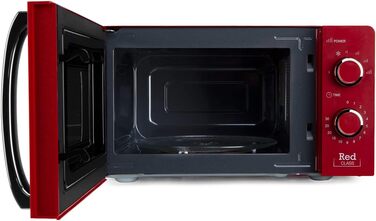 Мікрохвильова піч Orbegozo MI 2121, 20 літрів, 700 Вт, червона - 6 рівнів потужності, таймер, розморожування