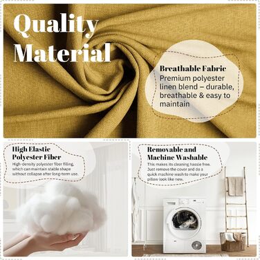 Підкова для читання Bettkeil, регульована подушка для відпочинку, трикутна подушка, подушка-підкова, диванна подушка для попереку, шиї, спини з знімним льняним чохлом (жовтий (Жовтий, 45см))