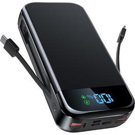 Вт USB-C, вбудований кабель, LED-дисплей, сумісний з iPhone/Android, 45800mAh, PD22.5