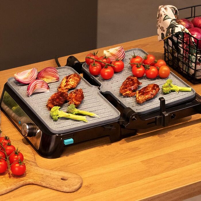 Електричний гриль Cecotec Rock'nGrill 1500 Stone Ceramic Mix з керамічним покриттям та знімними каменями, 1500 Вт