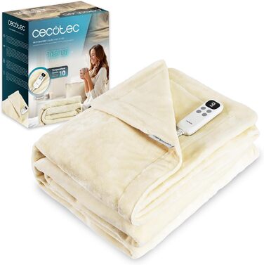 Електрична ковдра Cecotec HeatConfort 160x130 см, 115 Вт, 10 температурних режимів, LCD-контролер, таймер