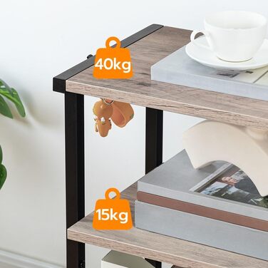 HOOBRO Стіл для принтера з 3 ящиками, регульована висота, на колесах, 42 x 28 x 64 см, для офісу, сканера, копіювального апарату, принтера