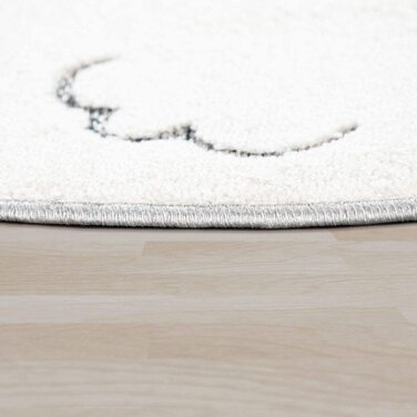Домашній дитячий килим, круглий ігровий килимок сучасний 3D ефект, розмір колір (діаметр 160 см круглий, Сірий 2)