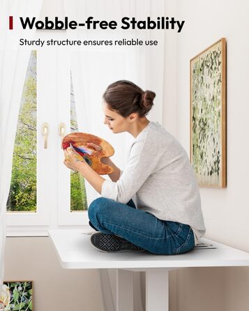 Регульований стіл Sanodesk 160x70 см – електричний підйомний стіл для роботи, білий. Макс. навантаження 90 кг