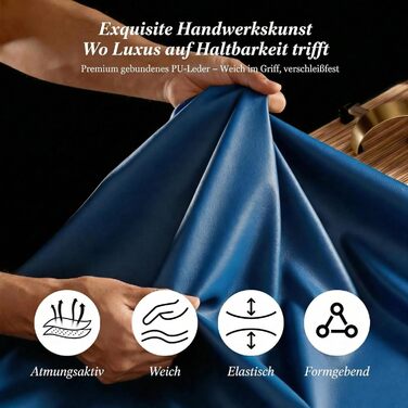 Офісний стілець Efomao XXL 200 кг з підставкою для ніг, штучна шкіра, висока спинка, регульовані підлокітники, підтримка попереку, сірий - для дому та офісу