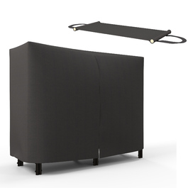 Полиця для дров Outsunny 120x36x99 см Полиця для дров з брезентовою сумкою для перенесення 600D Оксфорд водовідштовхувальний чохол для садового патіо металевий чорний