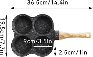 Сковорода для млинців Індукційна, сковорода для смаження яєць, Сковорода для смаження яєць з антипригарним покриттям, сковорода для млинців з 4 отворами для сніданку, яйця, ку