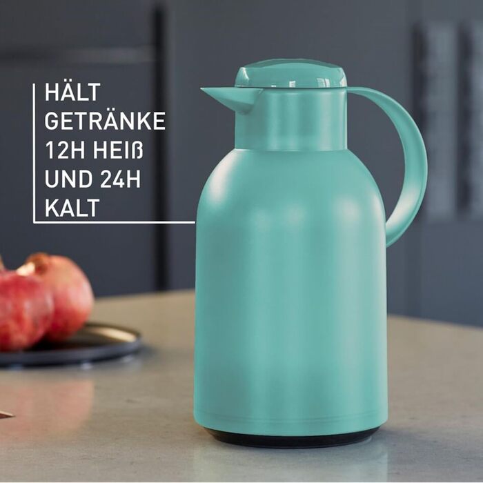 Термос Emsa Samba 1,5 л з ізоляцією Quick Press - 12 год гарячим, 24 год холодним