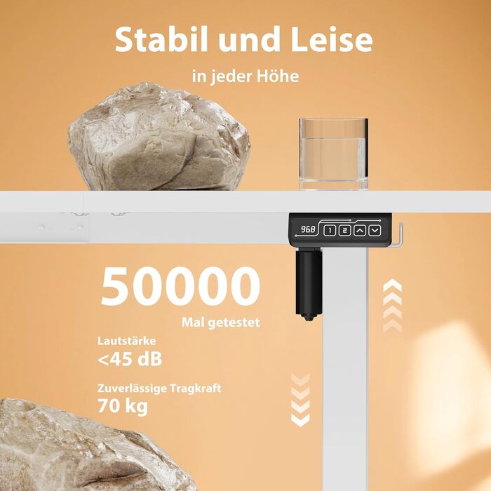 Регульований стіл для роботи з USB-C, електричний, з пам'яттю, стоячи/сидячи, комп'ютерний, для офісу, білий Pro, 200 x 80 см