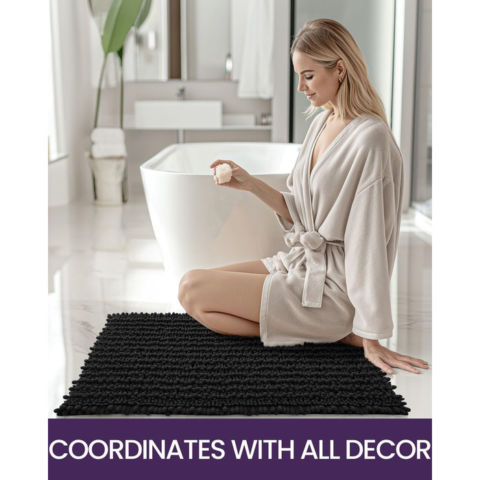 Килимок для ванної кімнати DEXI, м'який, поглинаючий, з бавовняного жакарду, антиковзний, для ванни, душу, аксесуари для ванної кімнати, декор, 50,8 x 81,3 см, оливковий