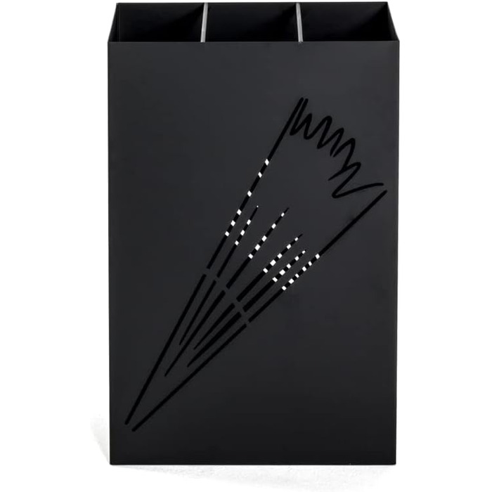 Меблева підставка для парасольок HAKU, металева, Ш 50 x Г 16 x В 48 см (30 x 16 x В 48, чорна)