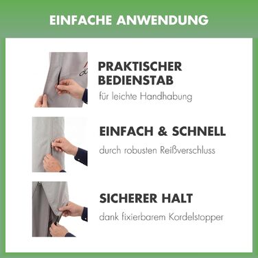 Чохол для садового парасоля Doppler Jack для центрального кріплення | Захисний чохол для парасоля діаметром до 350 см | Стійкий до погодних умов з блискавкою та ручкою