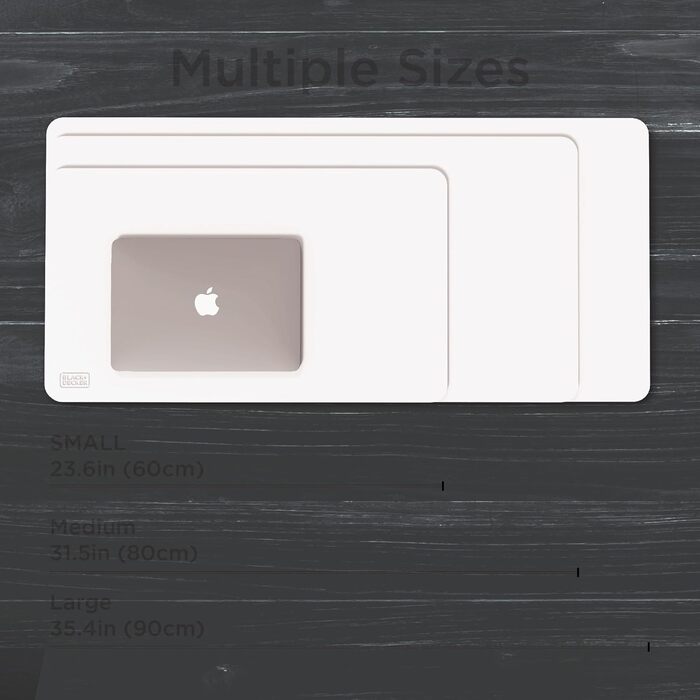 Килимок для столу Black+Decker зі штучної шкіри для клавіатури та миші, захисний підкладник для геймінгу та домашнього офісу (Білий/Сад, 40x81 см)