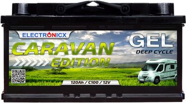 Акумулятор 12V120Ah GEL для сонячних батарей Caravan Edition, човнів, автофургонів, кемпінгу