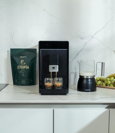 Кавомашина Incapto Aura автоматична з вбудованим млином | 19 bar | 2 чашки | 1.5 л резервуар | Thermoblock | Автоматичне очищення (Чорний)