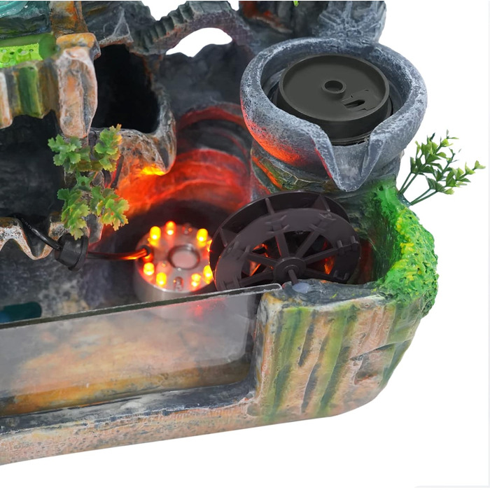 Кімнатний фонтан-водоспад з LED підсвіткою та ефектом туману, декоративний фонтан для дому та офісу