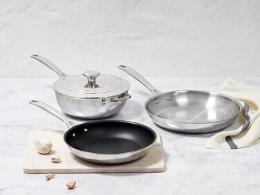 Сковорода LE CREUSET з нержавіючої сталі 30 см, 3-шарова, без покриття