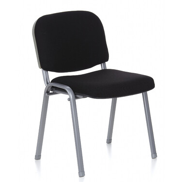 Крісло для відвідувачів / Конференційне крісло / Комплект з 4 крісел XT 600 срібного / чорного кольору hjh OFFICE
