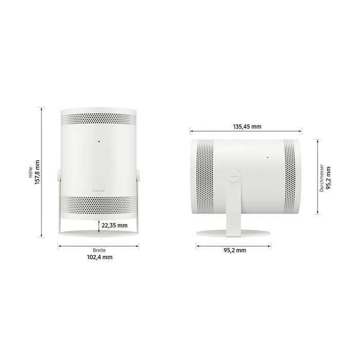 Samsung The Freestyle: Портативний LED-проектор Full HD HDR10 з автонастроюванням та 360° звуком (2023)