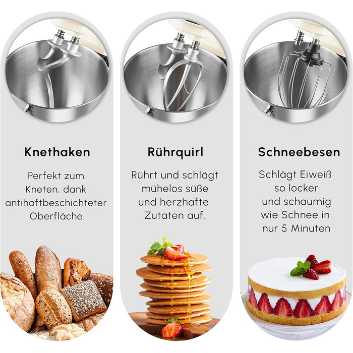 Міксер Karaca Blendburst Stand Mixer Iconic Beige, 1400W, 5.7л