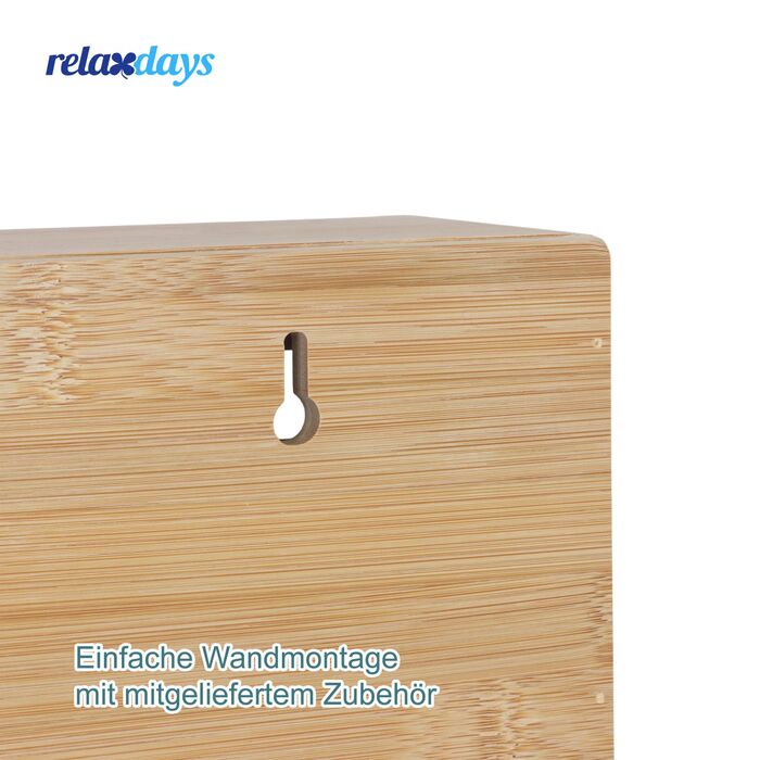 Держатель кухонних рушників Relaxdays, бамбук, настінний