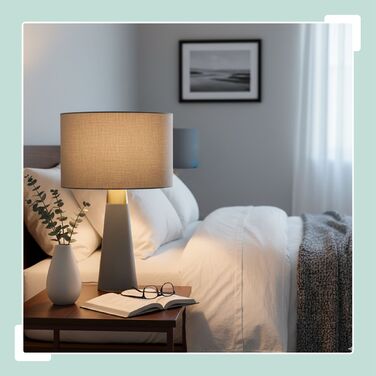 Лампа настільна Relaxdays з оксамитом та льоном