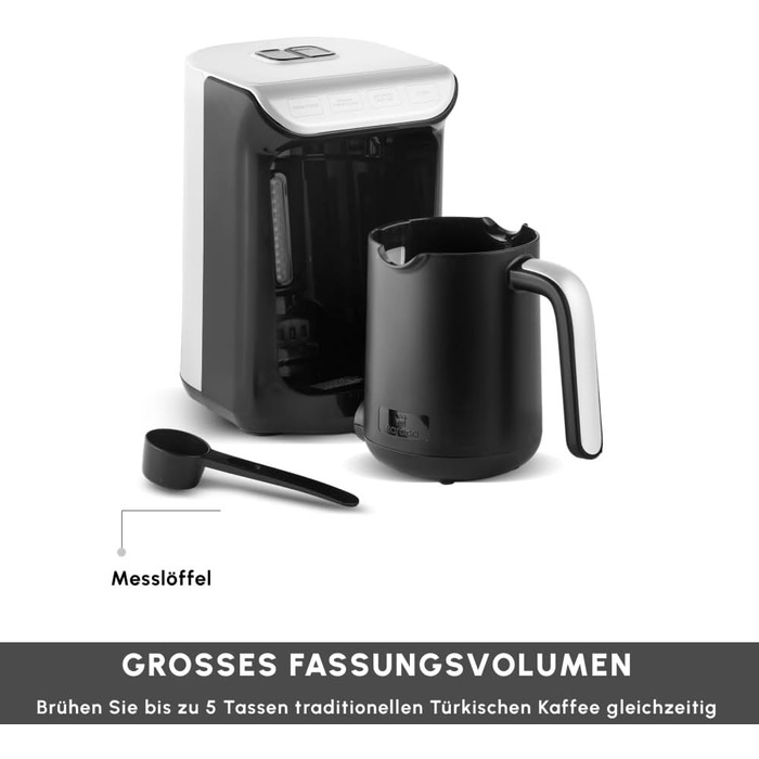 Кавомашина KARACA Hatır для приготування турецького кави з функцією обсмажування, 535W, 5 чашок, автоматичне нагрівання, антрацит