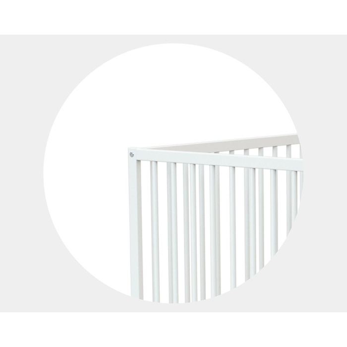 Дитяче ліжко Webaby з натурального буку 60x120 см, збірне, з регульованим дном та бортиками | Від народження | Комфортний сон