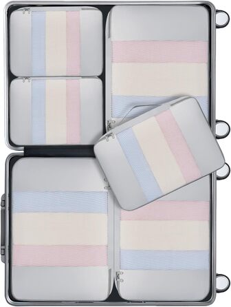 Набір органайзерів для одягу в дорогу BAGAIL, 10 шт., дорожні компресійні куби для пакування речей у валізу та ручну поклажу, рожевий