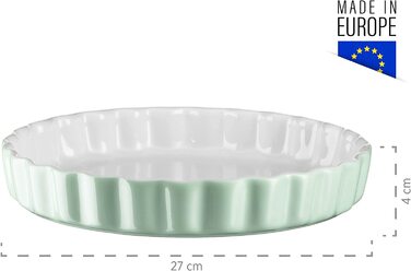 Серія MSER 931142 Kitchen Time, Форма для тарталеток, Форма для пирога з заварним кремом, кругла форма для випічки, стійка до подряпин і порізів, Ø 27 см, Керамічна, Зелена