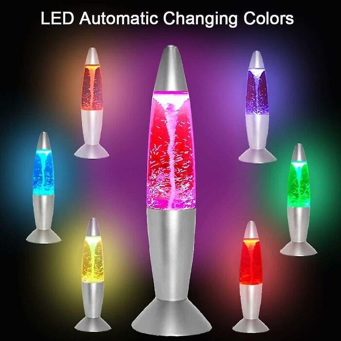Лавова лампа CELLUSTOP Rocket Tornado Twist LED 35 см USB 6 кольорів