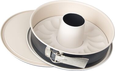 Форма для випічки Zenker 7813 Springform Crème Noir, діаметр 29 см, нержавіюча сталь, сірий/бежевий колір, з двома днами