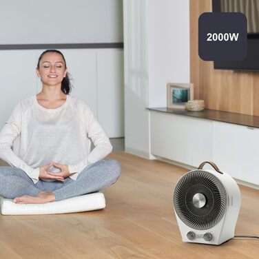 Обігрівач та вентилятор 2-в-1 BLACK+DECKER BXFSH2000E, 2000 Вт, білий