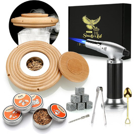 Набір для копчення коктейлів: 4 дерев'яні чіпси, аксесуар для віскі, коктейлів, кави, бурбону, м'яса