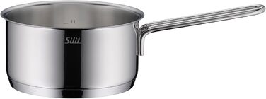 Каструля Silit Extra Cook з нержавіючої сталі 16 см з мірною шкалою та широким зливом, для плити Induktion