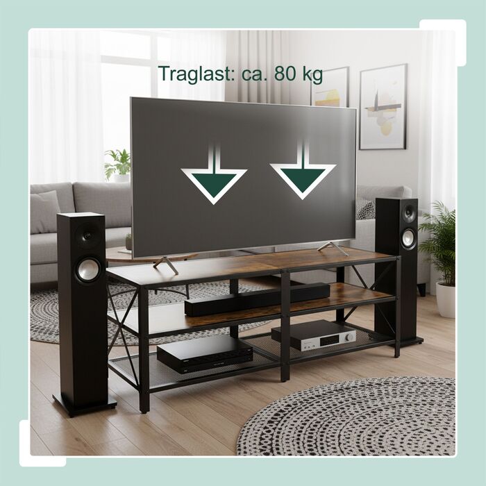 Тумба під телевізор Relaxdays з 4 відділеннями