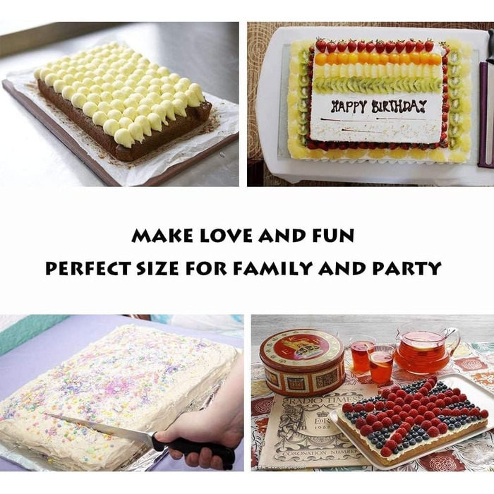 Форма для випічки Rectangular Notcilgias, прямокутна форма для кексу, форма для чізкейку, форма для тірамісу з антипригарним покриттям, зрізна, прямокутна форма для кексу (Чорний)