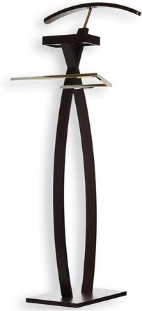 Стійка для одягу Herrendiener з вішалкою для штанів, практичний буфет для одягу з полицею для прикрас, сучасний чоловічий/жіночий стійка для одягу білого (темно-коричневого) кольору