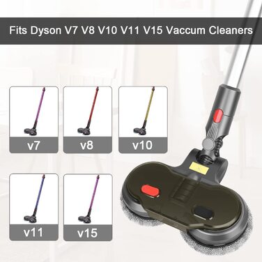 Електрична насадка для швабри Jajadeal для Dyson V15 V11 V10 V8 V7 аксесуари, насадка для швабри для Dyson зі знімним резервуаром для води, 12 миються насадок для швабри Комплект -2