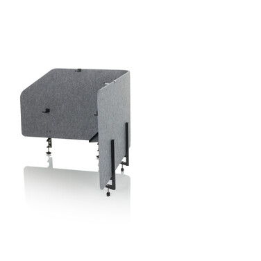 Акустична перегородка для офісу FLEXMIUT T TOP з пластику / текстилю сірого кольору (hjh OFFICE)