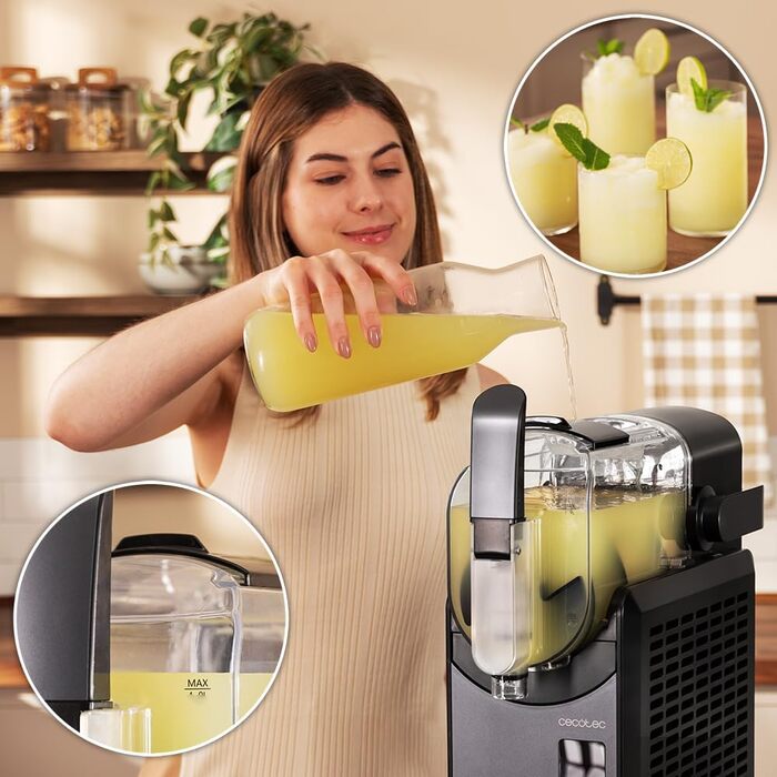 Машина для приготування крижаного напою Cecotec Slush-Eis 2.6L Twist&Ice 2600 з 6 режимами, сенсорне керування