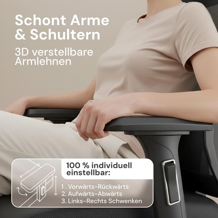 Ергономічне крісло Alpha для офісу та дому: регулювання, 150 кг | Ігрове/кресло для офісу