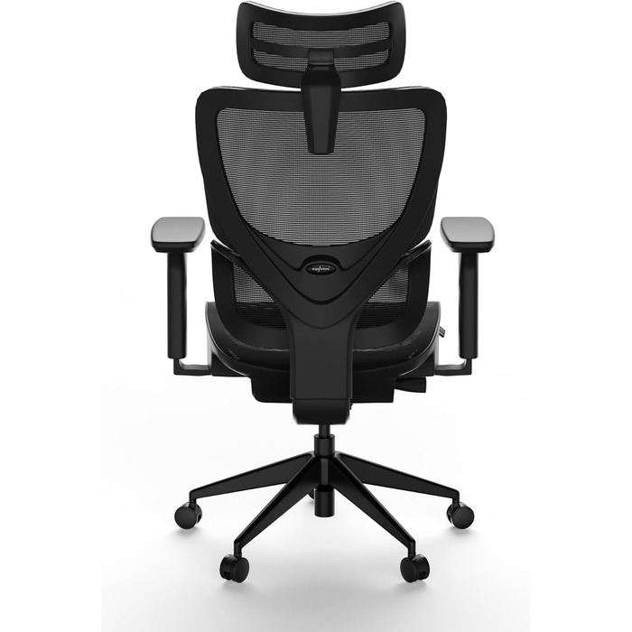 Офісне крісло Ergolutions Senta FX Mesh - ергономічне, з регульованою 3D підголівником, сітчасте, дихаюче, для великих людей, 7 років гарантії, сертифіковане BIFMA, висота сидіння 53-62 см