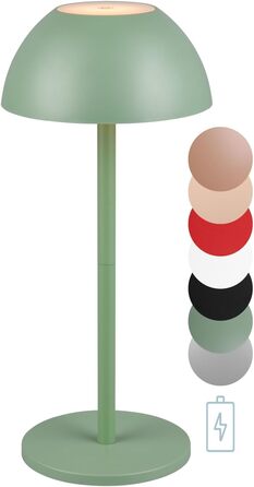 Бездротова настільна лампа Robert, LED, настільна лампа, нічник, регулювання яскравості, USB зарядка, 30 см, Pistaziengrün