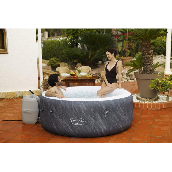 Надувний гідромасажний басейн-джакузі Bestway Lay-Z-Spa Miami AirJet Whirlpool для 2-4 осіб, 180 x 66 см