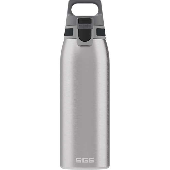Вулична пляшка для пиття SIGG Shield ONE (/1 л), що не містить забруднюючих речовин і герметична пляшка для пиття, міцна спортивна пляшка для пиття з нержавіючої сталі з ОДНИМ верхом (0,75 л, матова)