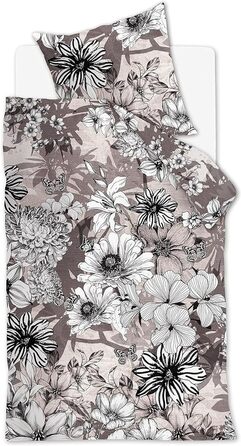 Комплект постільної білизни Beddinghouse Cotton Black Garden Color Natural, розмір 155x220см80x80 (135x200 см 80x80 см)