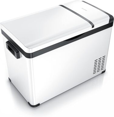 Автохолодильник Brandson ECO Kompressor XXL 30л електричний 12/24V – охолодження до -22°C для авто, кемпінгу, вантажівок, човнів (білий)