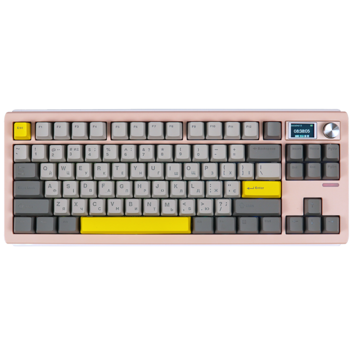 Клавіатура механічна бездротова EPOMAKER Shadow-S Wisteria Linear Pink (SHS-P-WL)